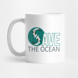 Save The Ocean Keep The Sea Plastic Free Turtle Scene Mug